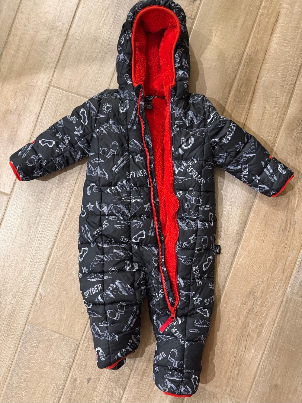 Spyder Kids Black & Red Insulated Snowsuit 18m